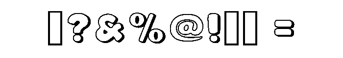 Chubby Outline Regular Font OTHER CHARS