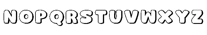 Chubby Outline Regular Font LOWERCASE