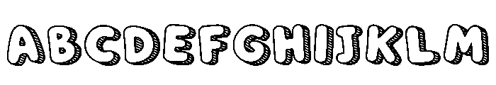 Chubby Sketch Regular Font UPPERCASE