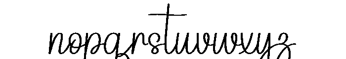 Chubby Tumbler Font LOWERCASE