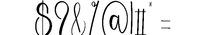 Chubby Wedding Font OTHER CHARS