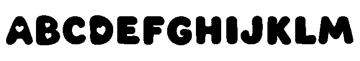 ChubbyHearts-Regular Font UPPERCASE