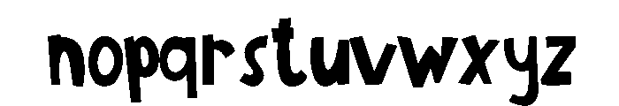 Chunkiness Font LOWERCASE