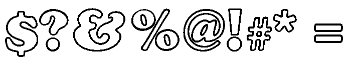 ChunksterOutline Font OTHER CHARS