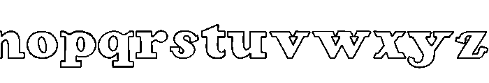 ChunksterOutline Font LOWERCASE