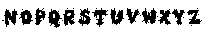 Chunky Barb Wire By Squ Regular Font LOWERCASE