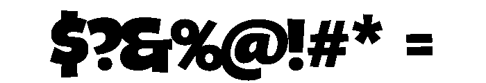 Chunky Blast Regular Font OTHER CHARS