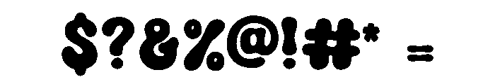 Chunky Blob Font OTHER CHARS