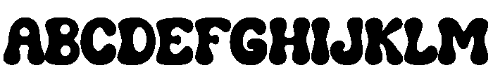 Chunky Blob Font UPPERCASE