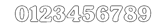 Chunky Bloom Outline Font OTHER CHARS