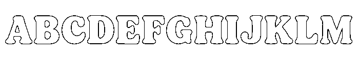 Chunky Bloom Outline Font UPPERCASE