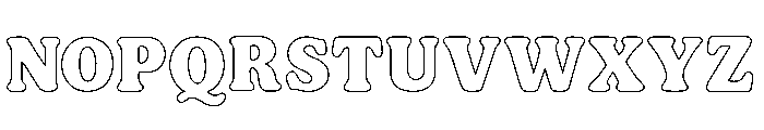 Chunky Bloom Outline Font UPPERCASE