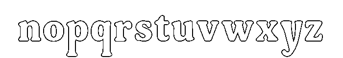 Chunky Bloom Outline Font LOWERCASE