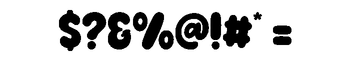 Chunky Boom Regular Font OTHER CHARS