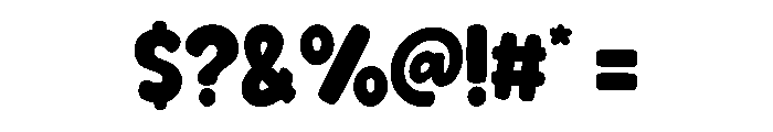 Chunky Bouncy Regular Font OTHER CHARS
