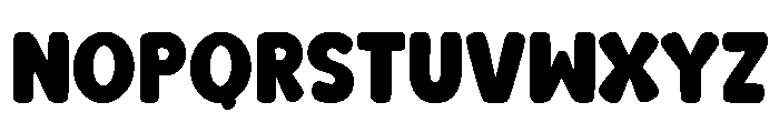 Chunky Bouncy Regular Font UPPERCASE