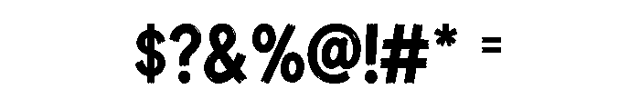 Chunky Brush Font OTHER CHARS