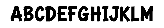 Chunky Brush Font UPPERCASE