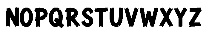 Chunky Brush Font UPPERCASE