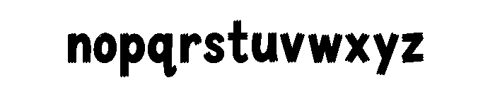 Chunky Brush Font LOWERCASE