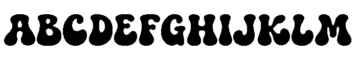 Chunky Bubble Font UPPERCASE