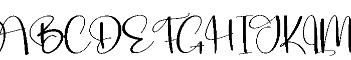 Chunky Calligraphy Font UPPERCASE