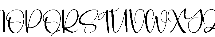 Chunky Calligraphy Font UPPERCASE