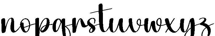Chunky Calligraphy Font LOWERCASE