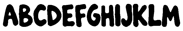 Chunky Chaos Script Font UPPERCASE