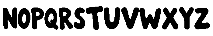 Chunky Chaos Script Font UPPERCASE