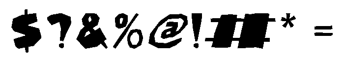 Chunky Cuts Font OTHER CHARS