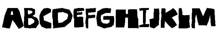 Chunky Cuts Font UPPERCASE