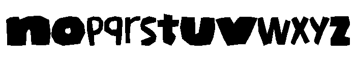 Chunky Cuts Font LOWERCASE
