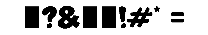 Chunky Funcky Regular Font OTHER CHARS