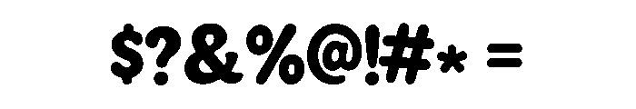 Chunky Glow Font OTHER CHARS