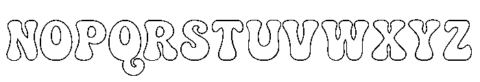 Chunky Groovy outline Font UPPERCASE