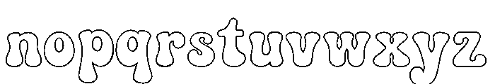 Chunky Groovy outline Font LOWERCASE