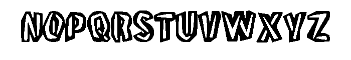 Chunky Jagged By Squeeb Regular Font LOWERCASE