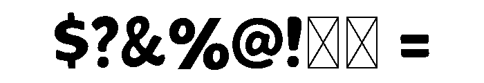 Chunky Joy Font OTHER CHARS