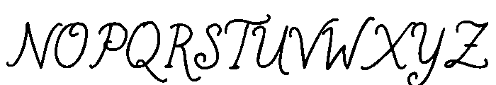 Chunky Kitchen Script Regular Font UPPERCASE