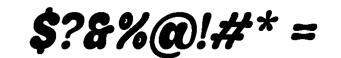 Chunky Moots Italic Font OTHER CHARS
