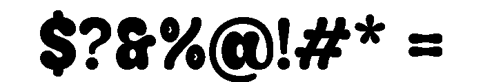 Chunky Moots Regular Font OTHER CHARS