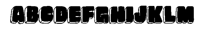 Chunky Outline Cartoon  Regular Font UPPERCASE
