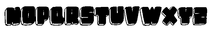 Chunky Outline Cartoon  Regular Font UPPERCASE