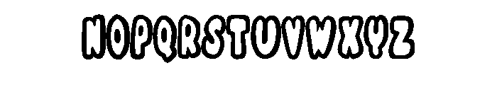 Chunky Outline Doodle B Regular Font LOWERCASE