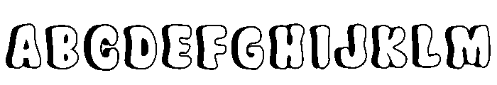 Chunky Outline Regular Font UPPERCASE