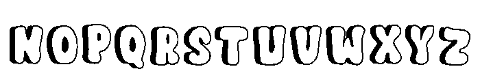 Chunky Outline Regular Font LOWERCASE