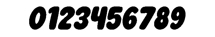 Chunky Playful Italic Font OTHER CHARS