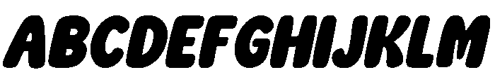 Chunky Playful Italic Font UPPERCASE