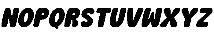 Chunky Playful Italic Font UPPERCASE